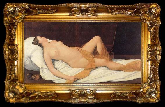 framed  LICINIO, Bernardino Reclining Female Nude, ta009-2